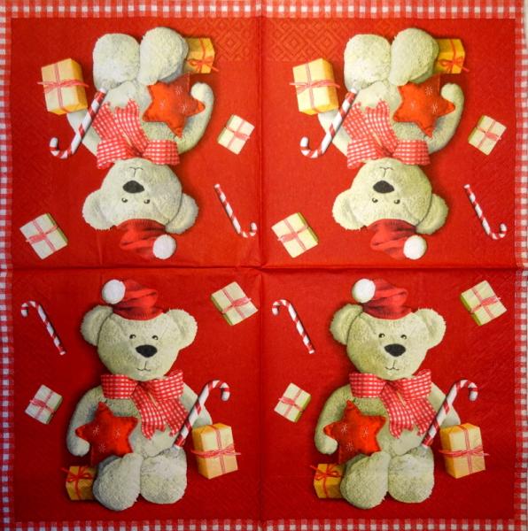 147 Bären Christmas - 3-ply (red) - Avantgarde
